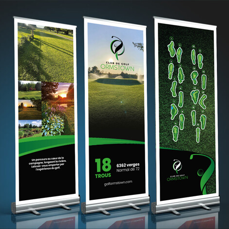 Réalisation de roll-up pour le Golf Ormstown