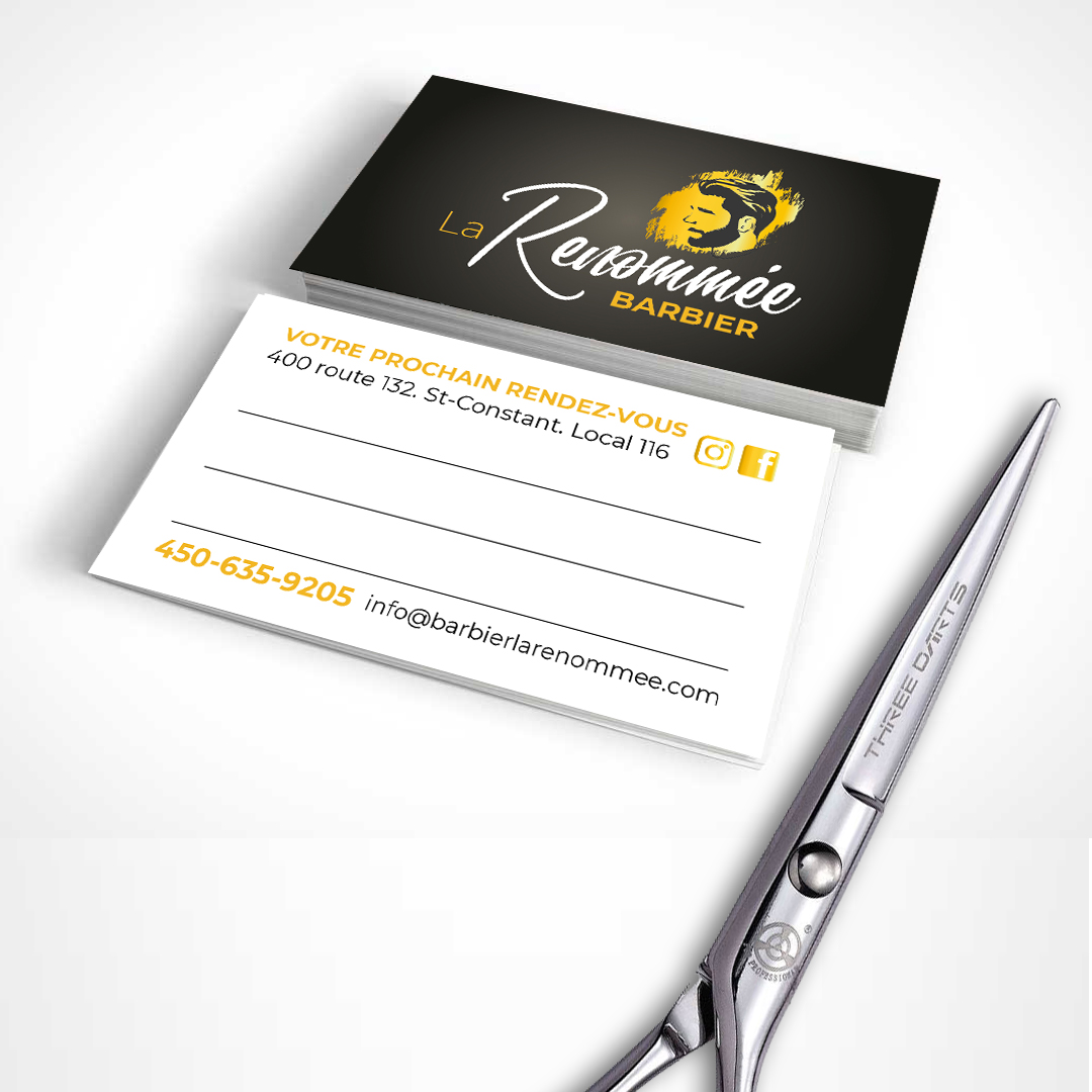 Carte professionnelle La Renommée Barbier