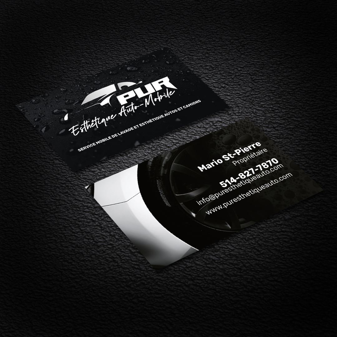 Carte professionnelle PUR Esthétique Auto-mobile